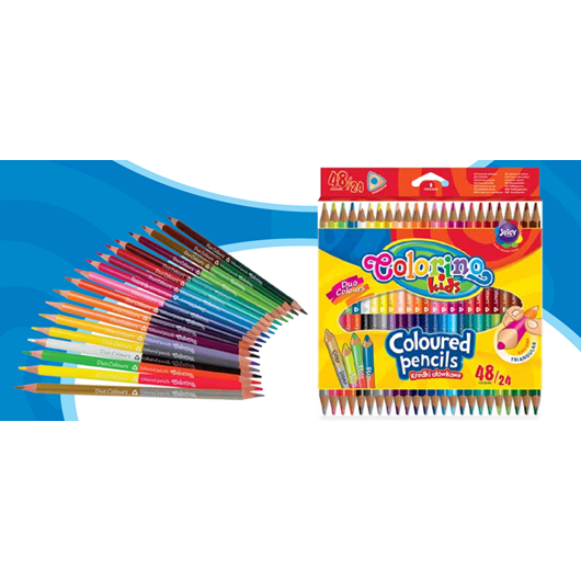 Coloured pencils 24 pcs / 48 colors